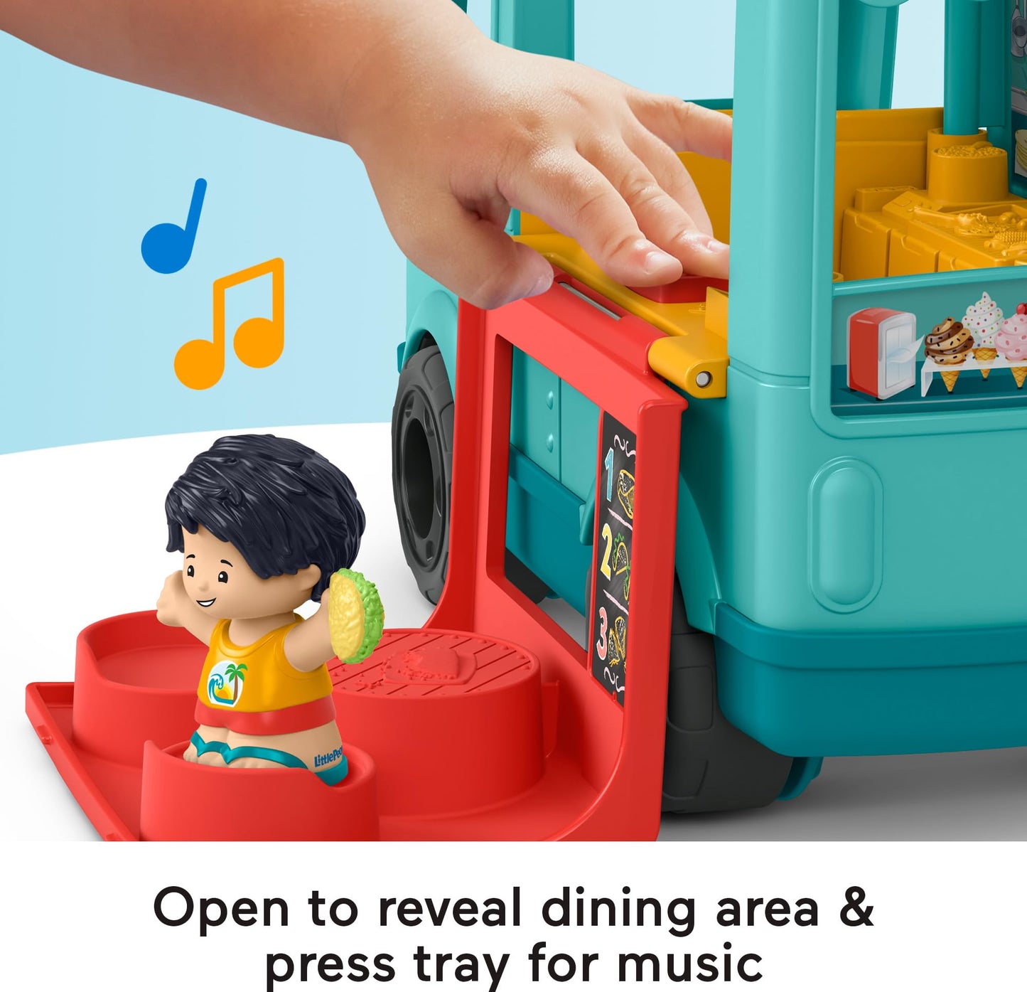 Fisher-Price Little People Musical Food Truck – Serve It Up Toddler Pretend Play