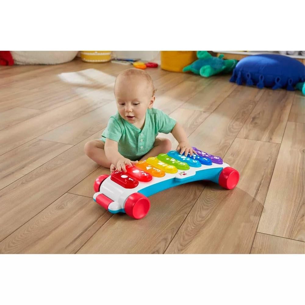 Fisher-Price Giant Light-Up Xylophone: Pull-Along Baby Toy for Learning & Play (9–36 Months)