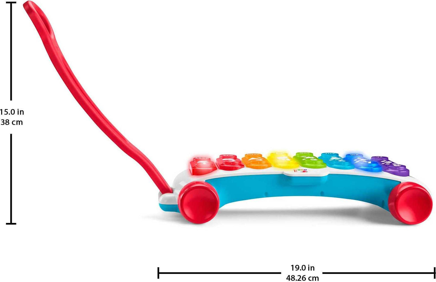 Fisher-Price Giant Light-Up Xylophone: Pull-Along Baby Toy for Learning & Play (9–36 Months)