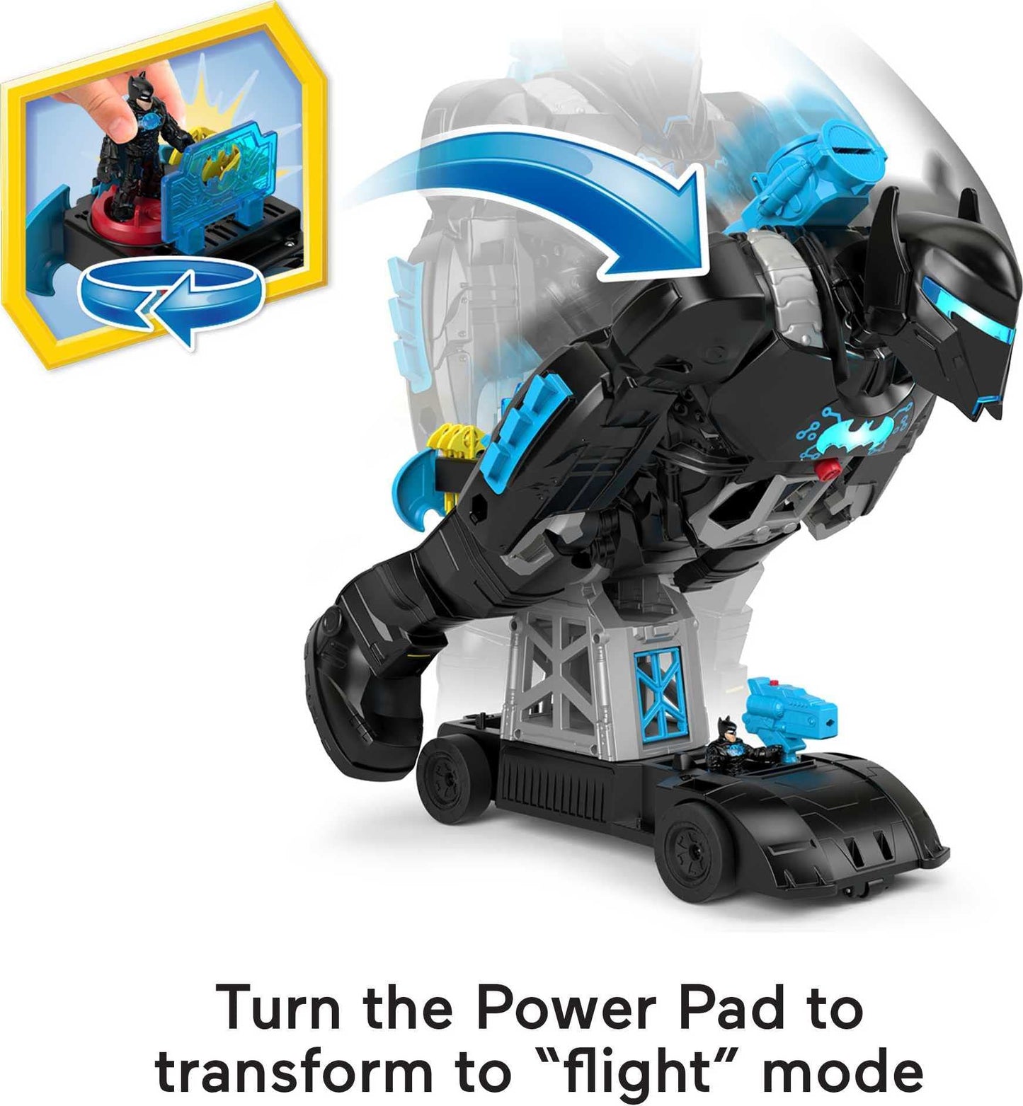 Fisher-Price Imaginext DC Batman Bat-Tech Batbot Playset — 2-Ft Tall Transforming Robot with Lights & Sounds (Ages 3–8)