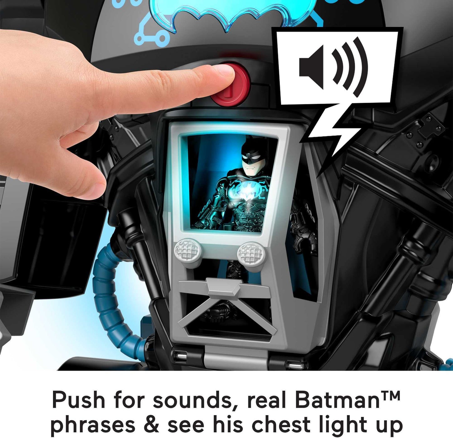 Fisher-Price Imaginext DC Batman Bat-Tech Batbot Playset — 2-Ft Tall Transforming Robot with Lights & Sounds (Ages 3–8)