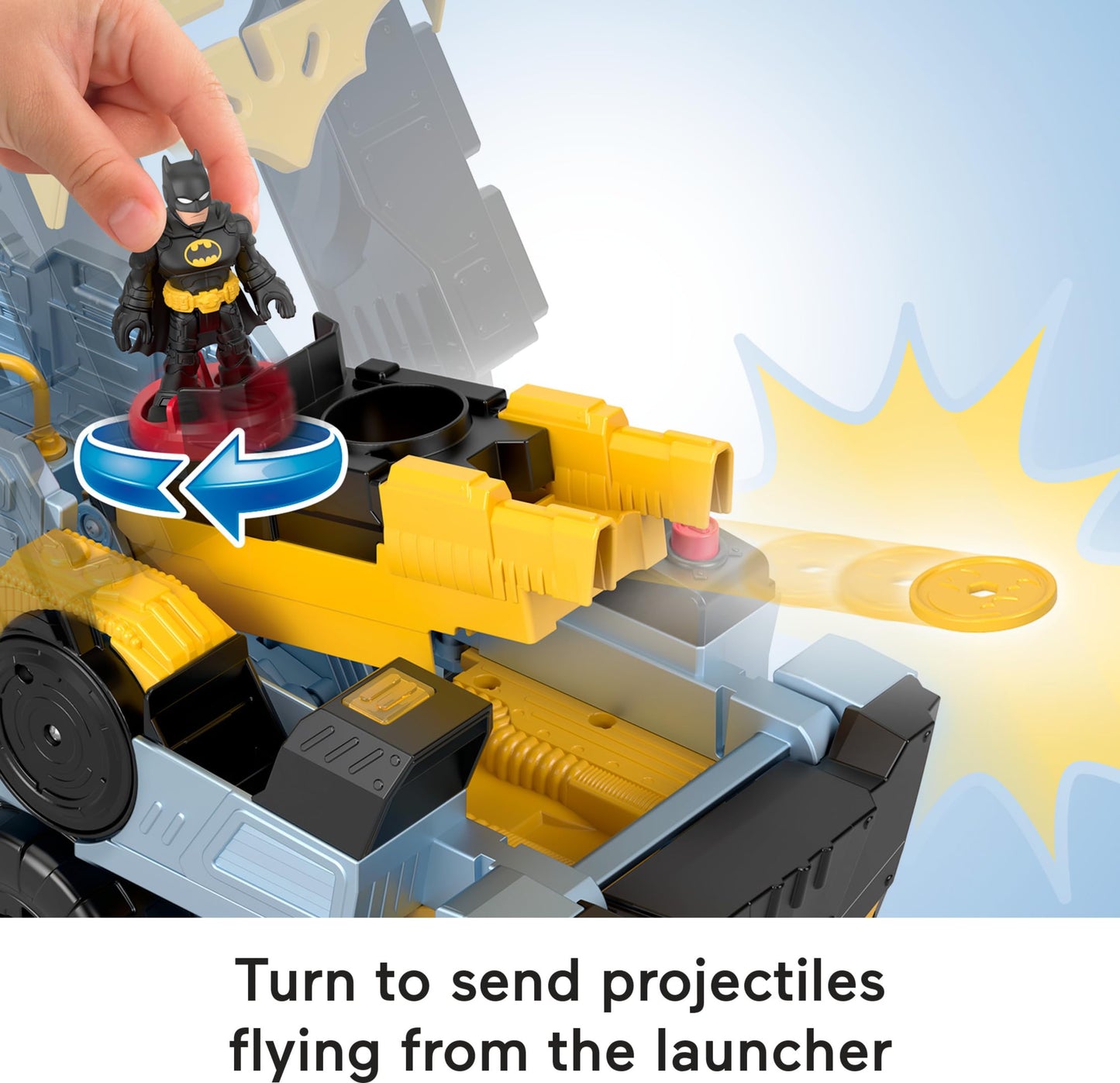 Fisher-Price Imaginext Batman Bat-Tank Transforming Vehicle – Lights, Sounds & Battle Action for 3+