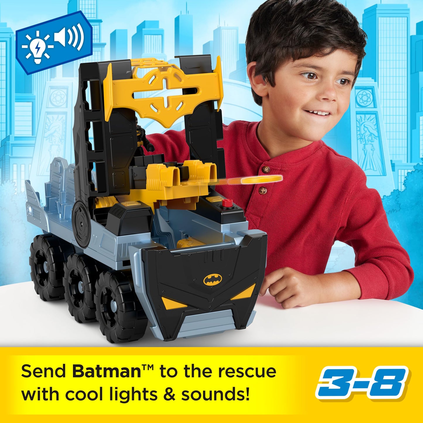 Fisher-Price Imaginext Batman Bat-Tank Transforming Vehicle – Lights, Sounds & Battle Action for 3+