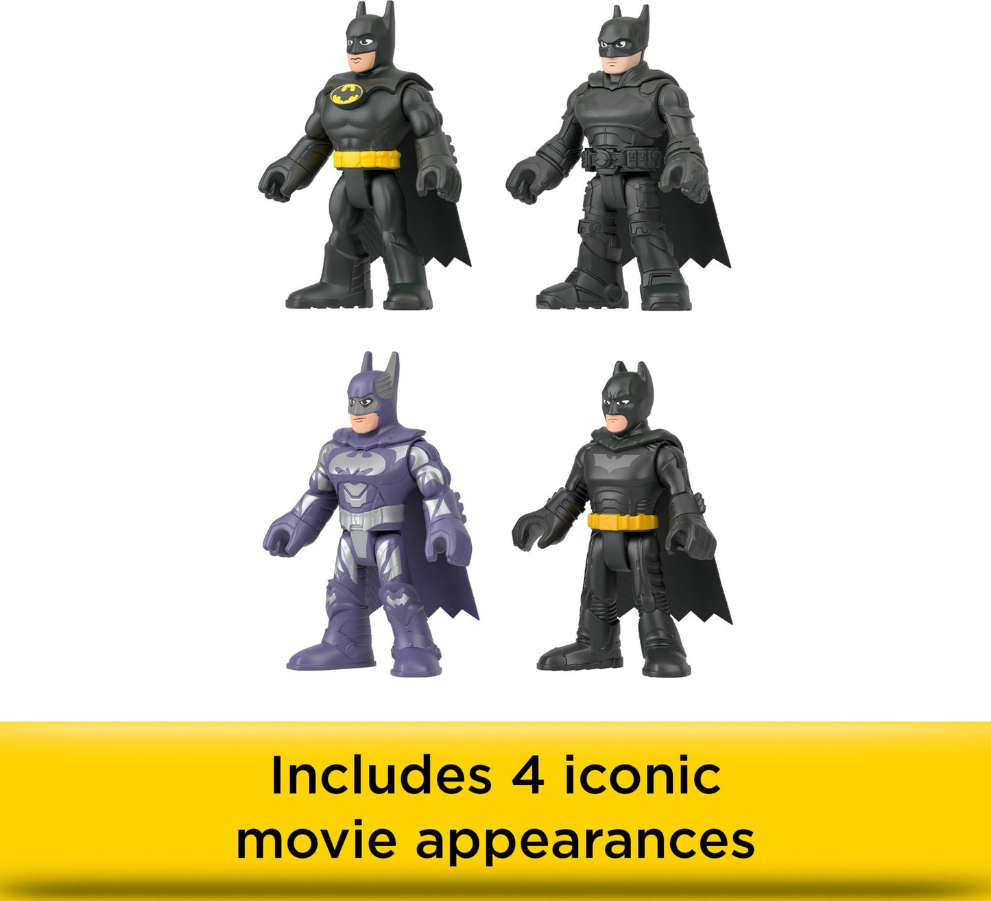 Fisher-Price Imaginext DC Batman 85th Anniversary 4-Pack – Poseable Movie Figures for Ages 3+