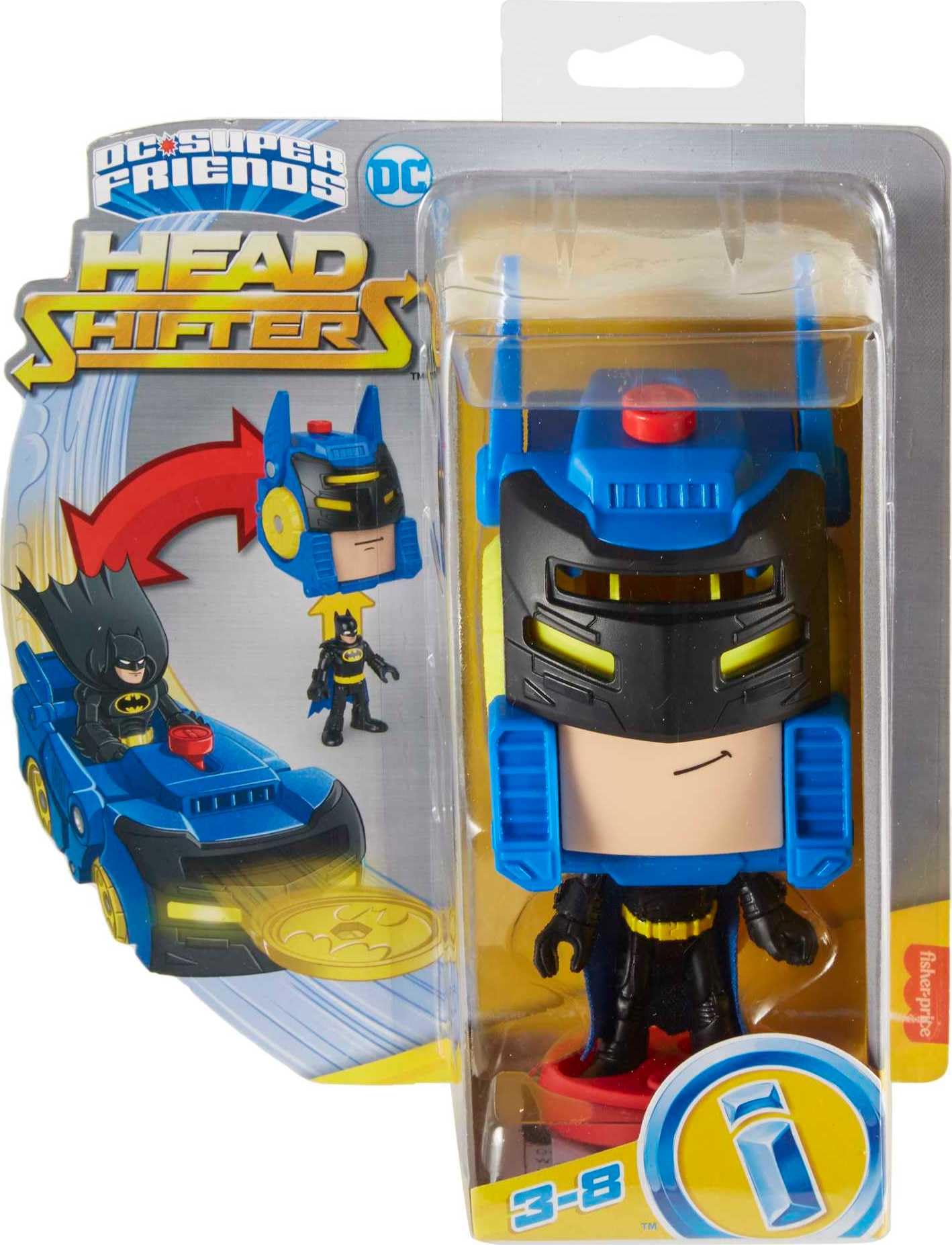 Fisher-Price Imaginext DC Super Friends Head Shifters Batman Batmobile Play Set
