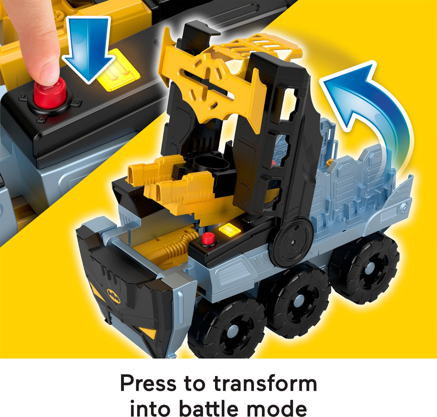 Fisher-Price Imaginext Batman Bat-Tank Transforming Vehicle – Lights, Sounds & Battle Action for 3+