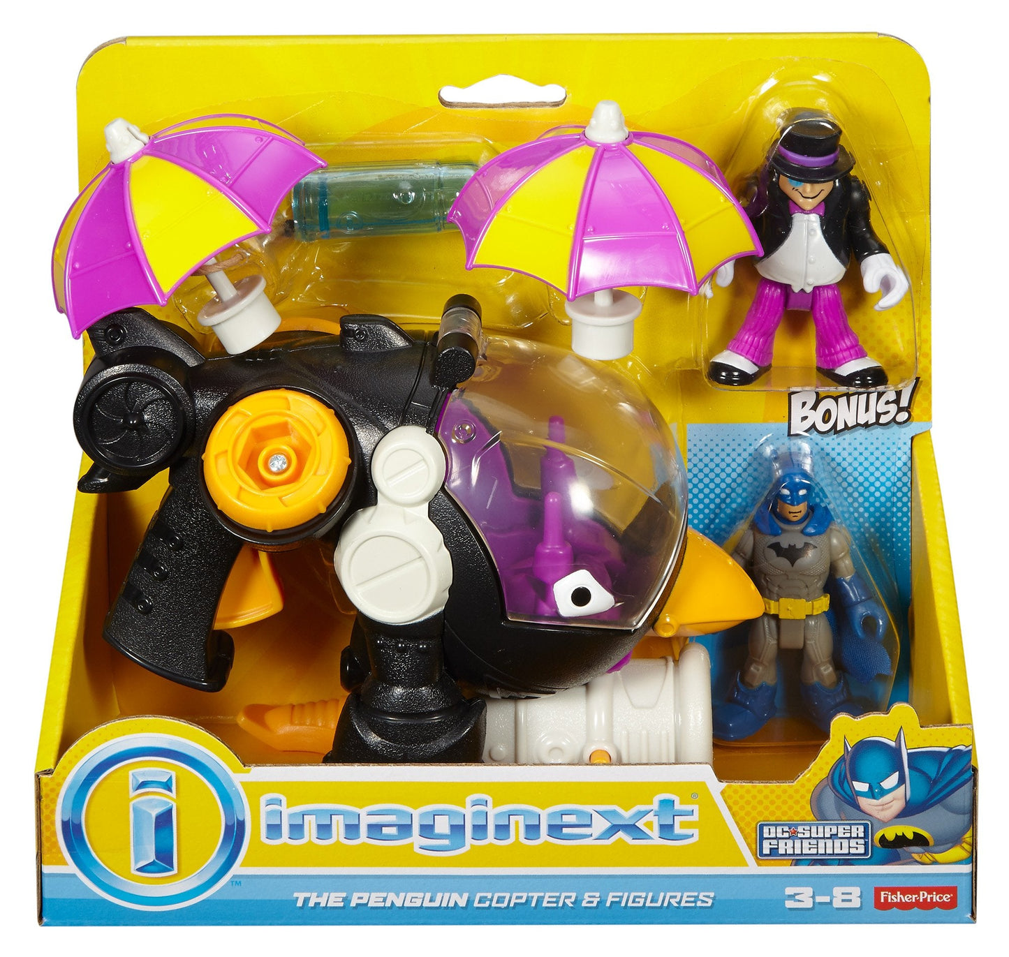 Fisher-Price Imaginext DC Super Friends Penguin Copter & Batman