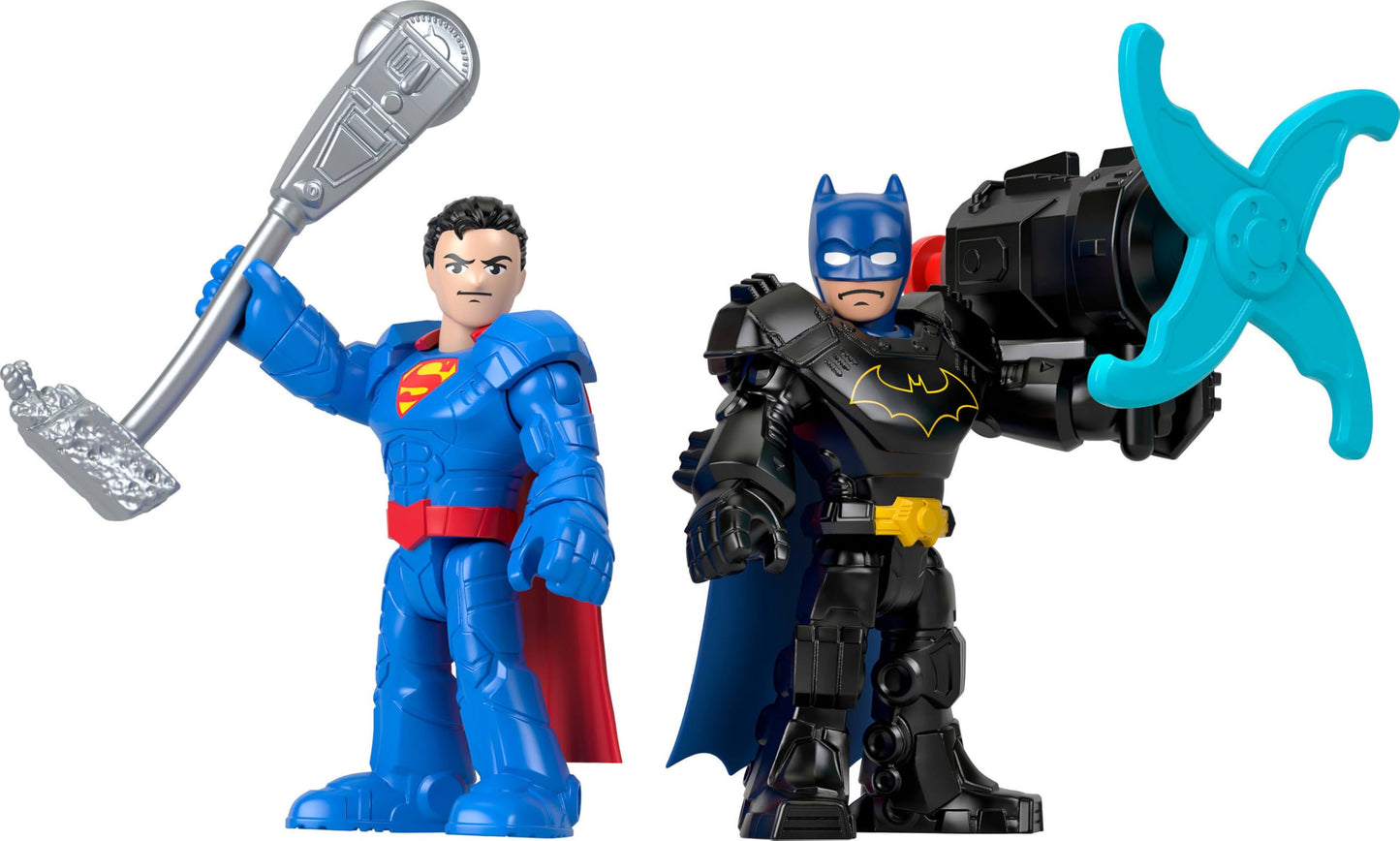 Fisher-Price Imaginext DC Metal Force Batmobile & Supermobile Playset