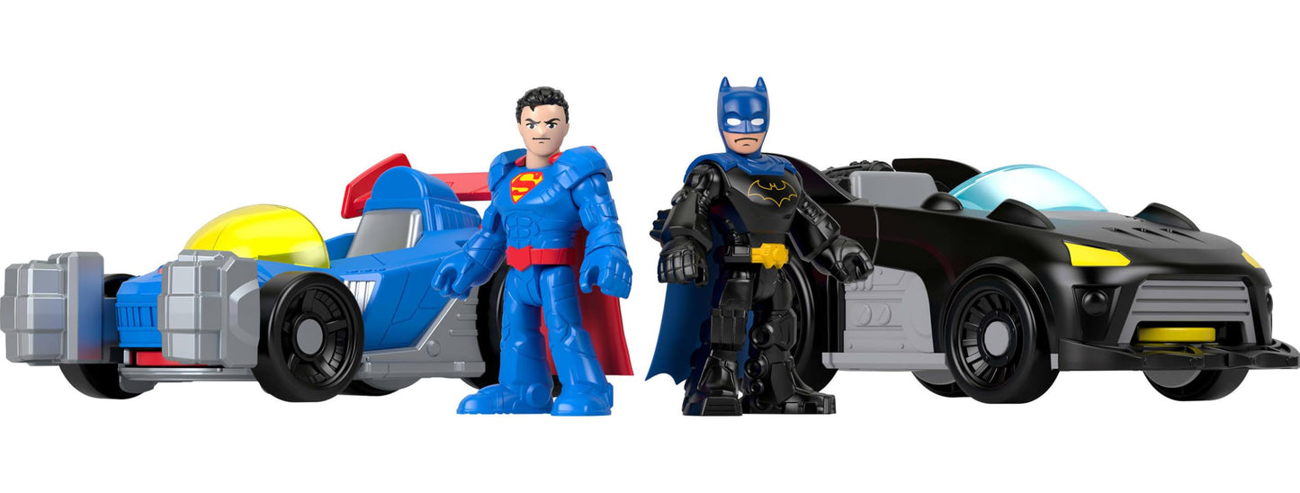 Fisher-Price Imaginext DC Metal Force Batmobile & Supermobile Playset