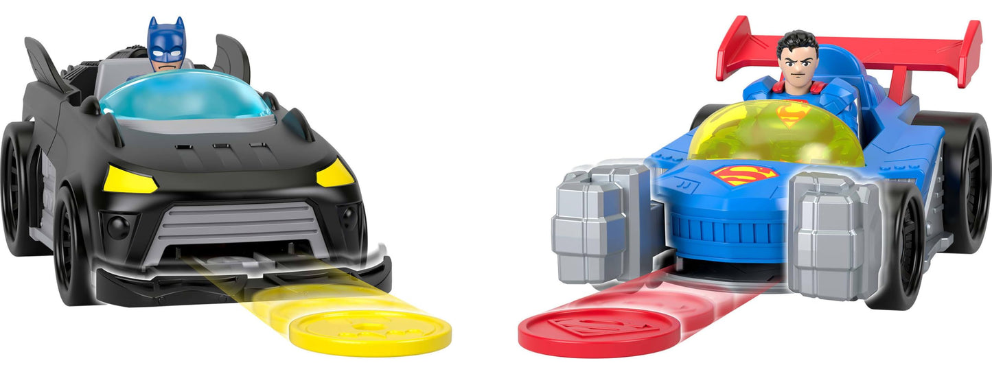 Fisher-Price Imaginext DC Metal Force Batmobile & Supermobile Playset
