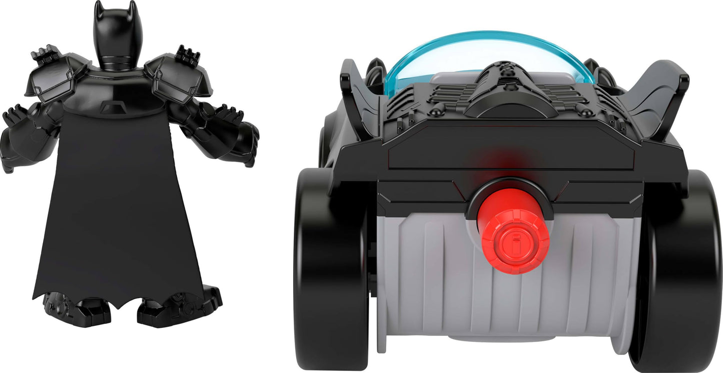 Fisher-Price Imaginext DC Super Friends Metal Force Batmobile with Batman Figure, Launcher & Discs