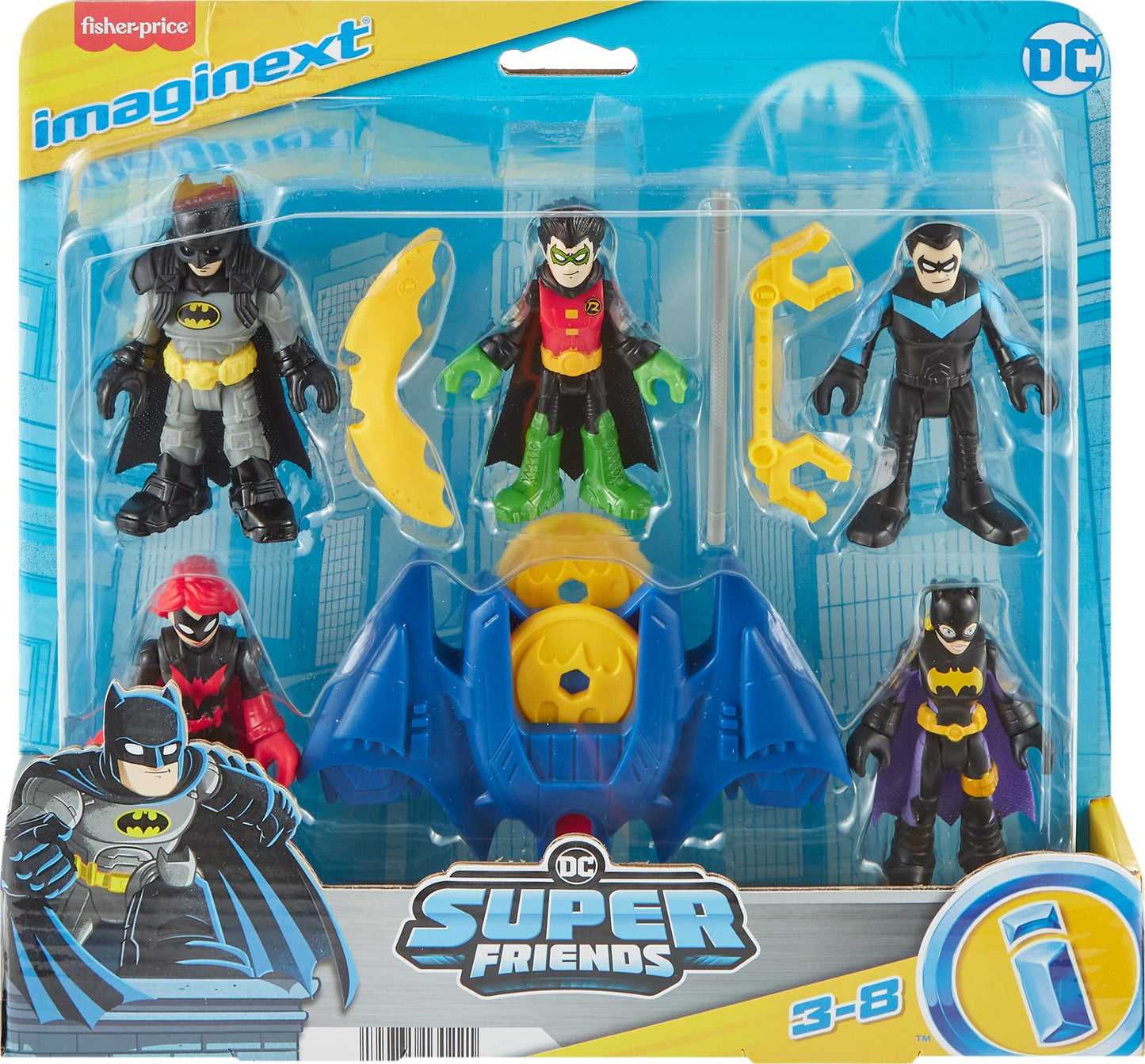 Fisher-Price Imaginext DC Super Friends Batman Multipack – 5 Figures & 7 Accessories
