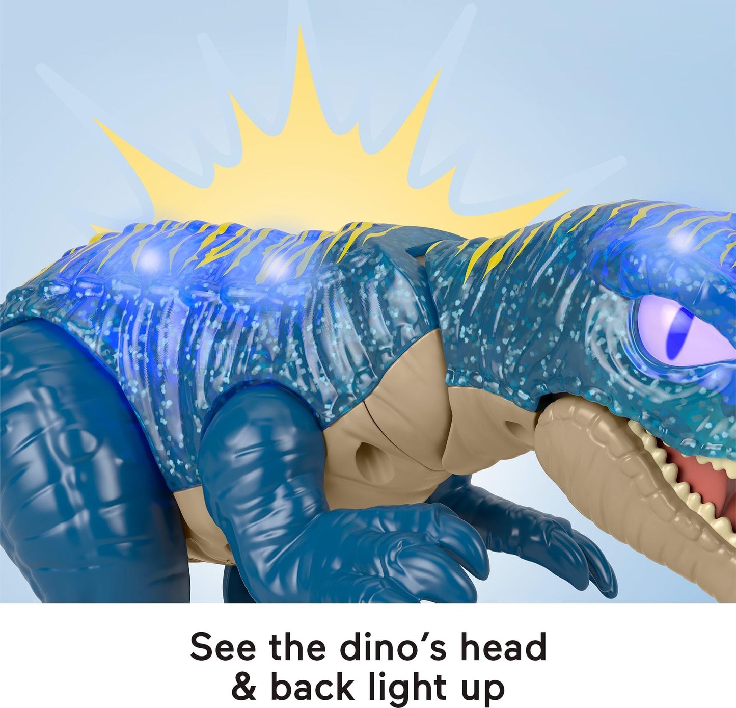 Fisher-Price Imaginext Jurassic World Growl & Glow Baryonyx – Lights, Sounds & Chomping Action (Ages 3+)