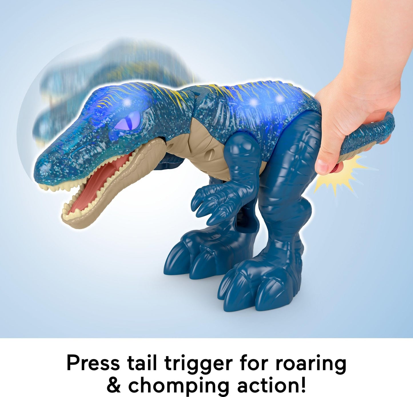 Fisher-Price Imaginext Jurassic World Growl & Glow Baryonyx – Lights, Sounds & Chomping Action (Ages 3+)