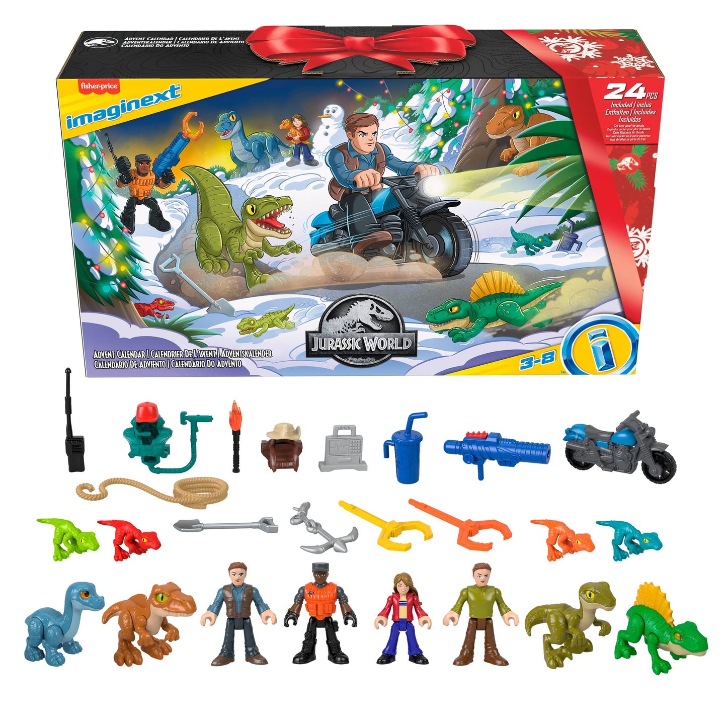 Fisher-Price Imaginext Jurassic World Advent Calendar – 25 Dino Toys for Preschoolers (Ages 3+)