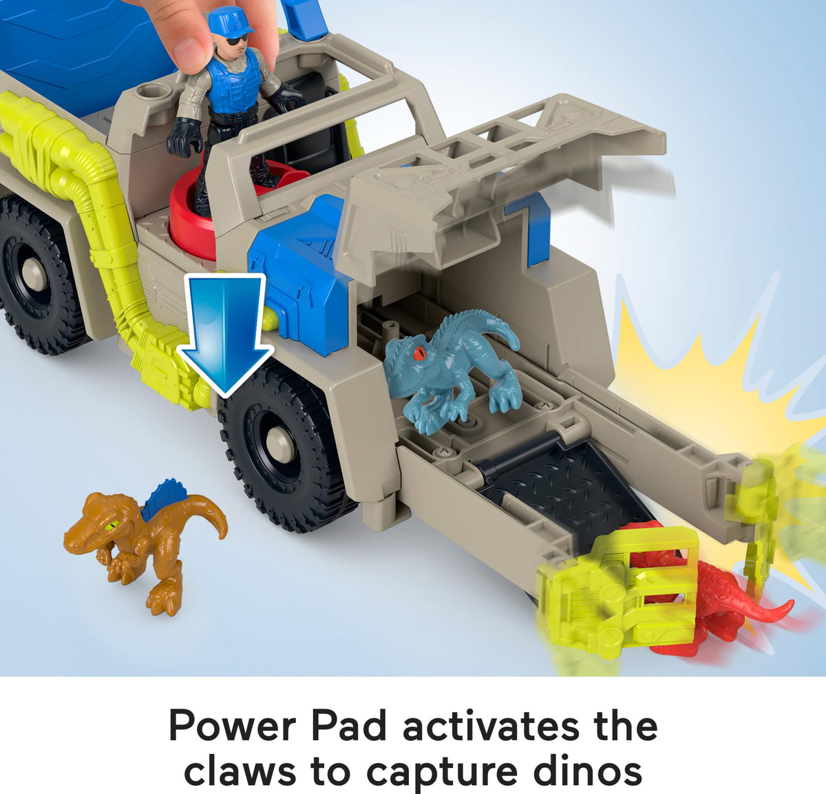 Fisher-Price Imaginext Jurassic World Dino Truck & Track Set – Pretend Play for Kids 3+