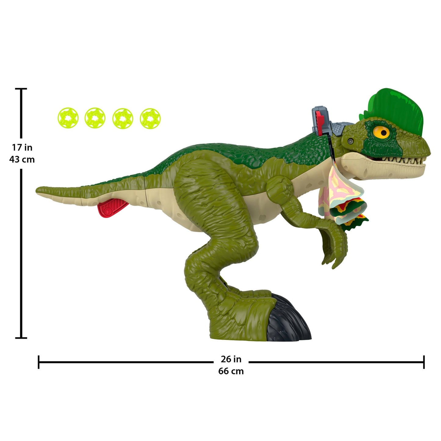 Fisher-Price Imaginext Jurassic World Dilophosaurus – 16+ Inch with Lights & Sounds