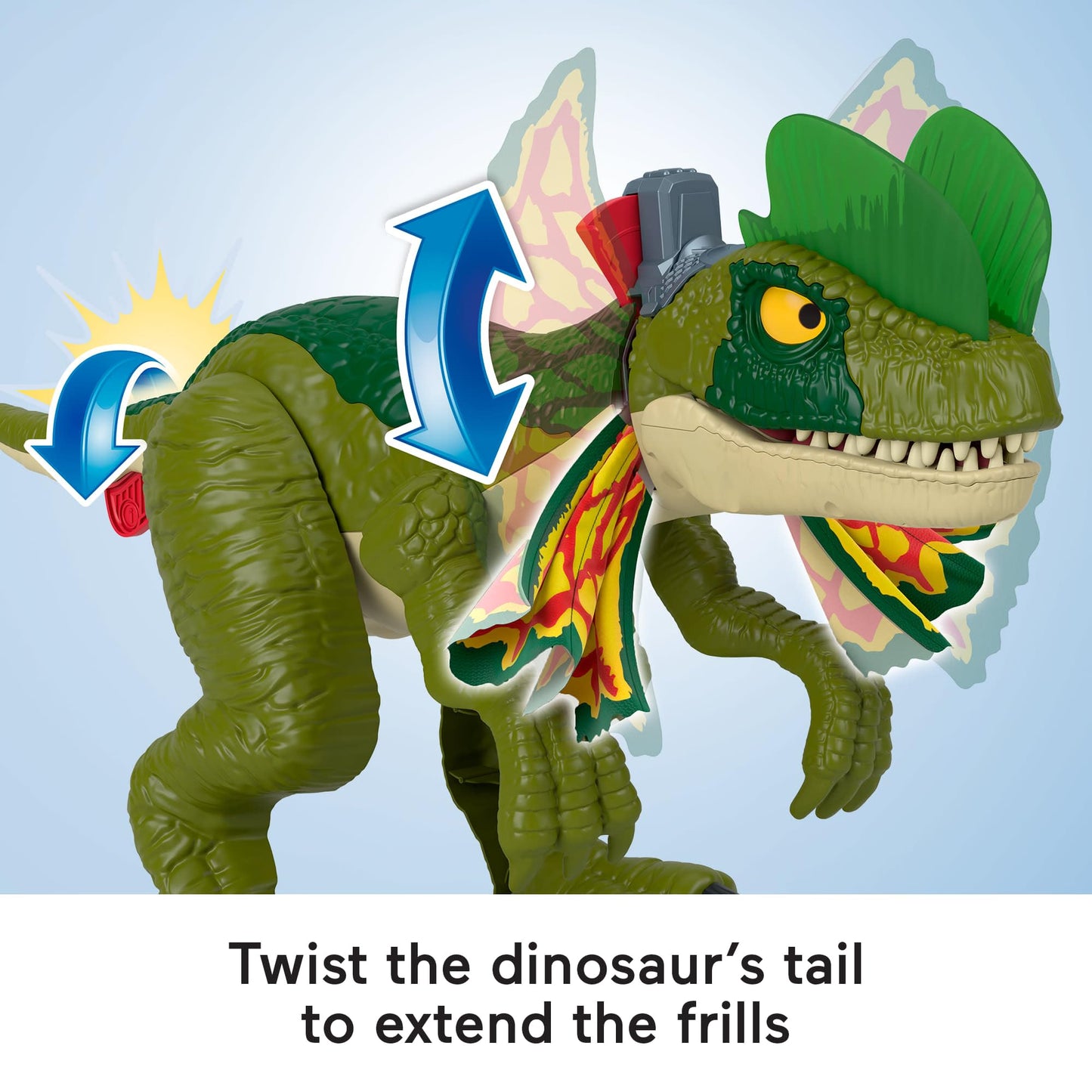 Fisher-Price Imaginext Jurassic World Dilophosaurus – 16+ Inch with Lights & Sounds