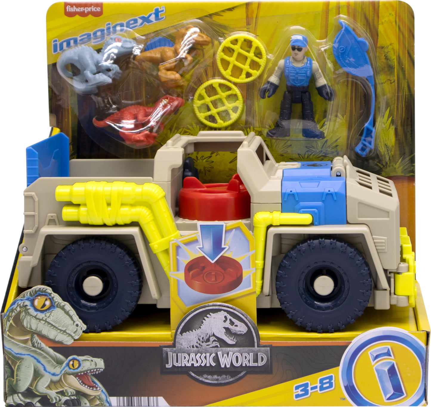 Fisher-Price Imaginext Jurassic World Dino Truck & Track Set – Pretend Play for Kids 3+