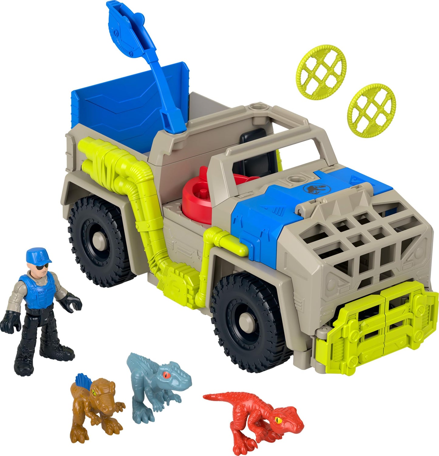 Fisher-Price Imaginext Jurassic World Dino Truck & Track Set – Pretend Play for Kids 3+