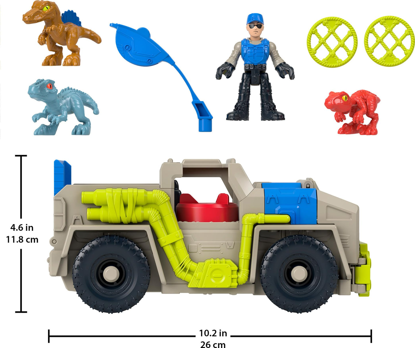 Fisher-Price Imaginext Jurassic World Dino Truck & Track Set – Pretend Play for Kids 3+