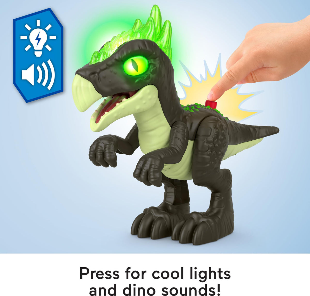 Fisher-Price Imaginext Jurassic World Dracorex XL 10-Inch Dino with Lights & Sounds
