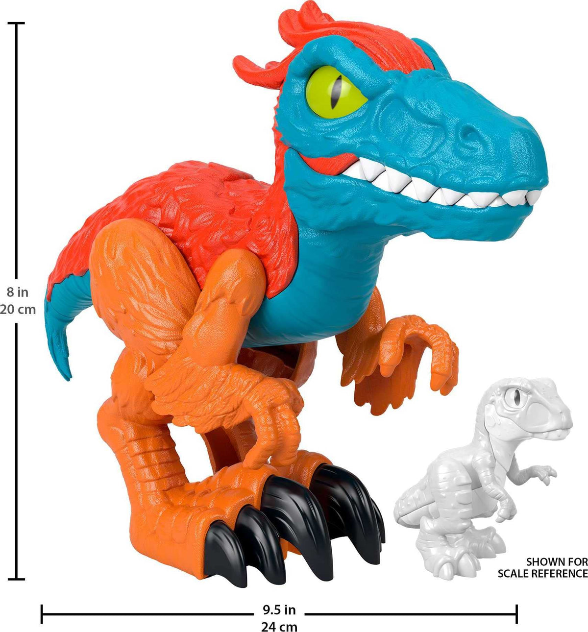 Fisher-Price Imaginext Pyroraptor XL – 10-Inch Poseable Jurassic World Dinosaur Toy for Ages 3–8