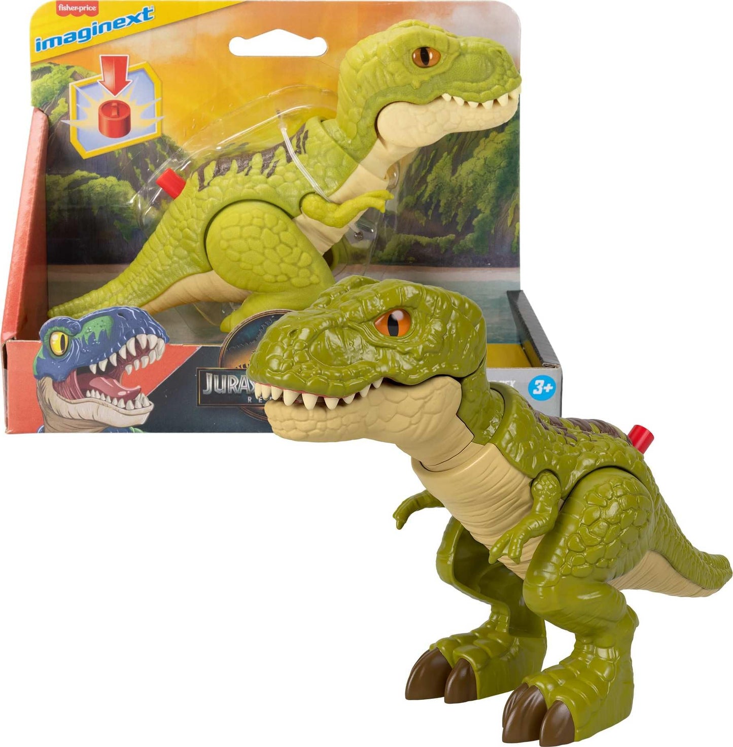 Fisher-Price Imaginext Jurassic World Tyrannosaurus Rex Action Figure – 8-Inch, Kid-Activated Motion