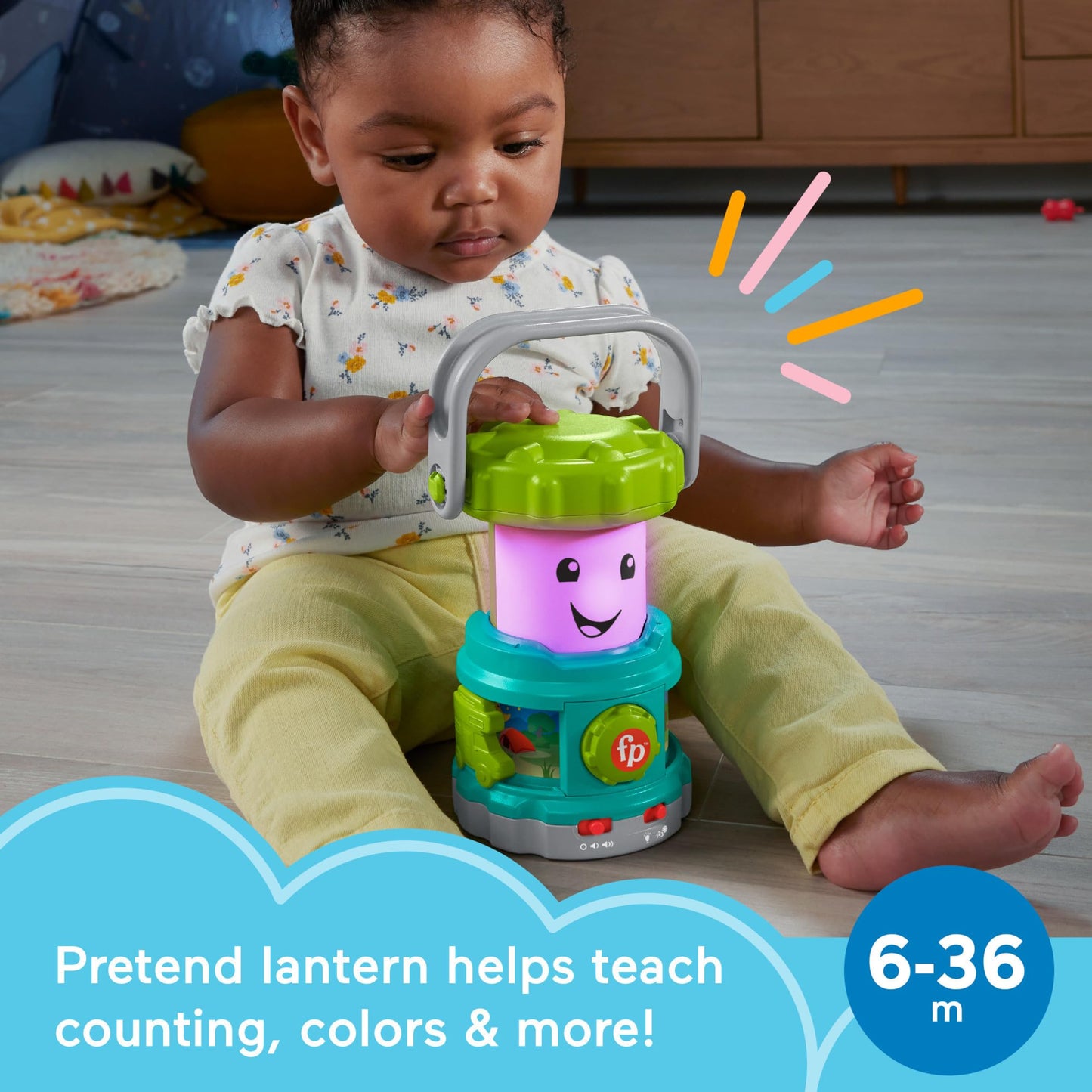 Fisher-Price Laugh and Learn Camping Fun Lantern – Baby Toy for Ages 6+ Months