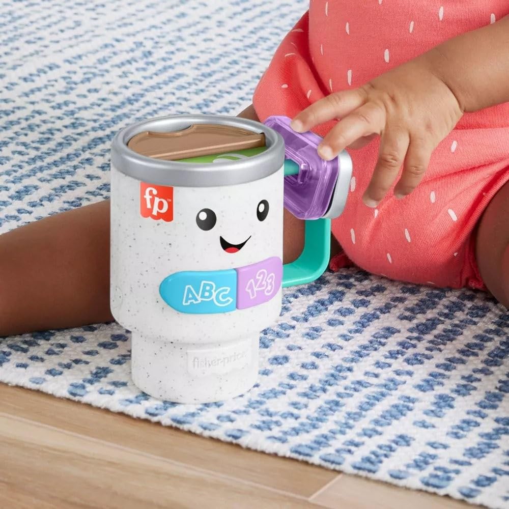 Fisher-Price Laugh & Learn Coffee Mug Toy – Lights, Songs & Early Learning for Babies 6m+