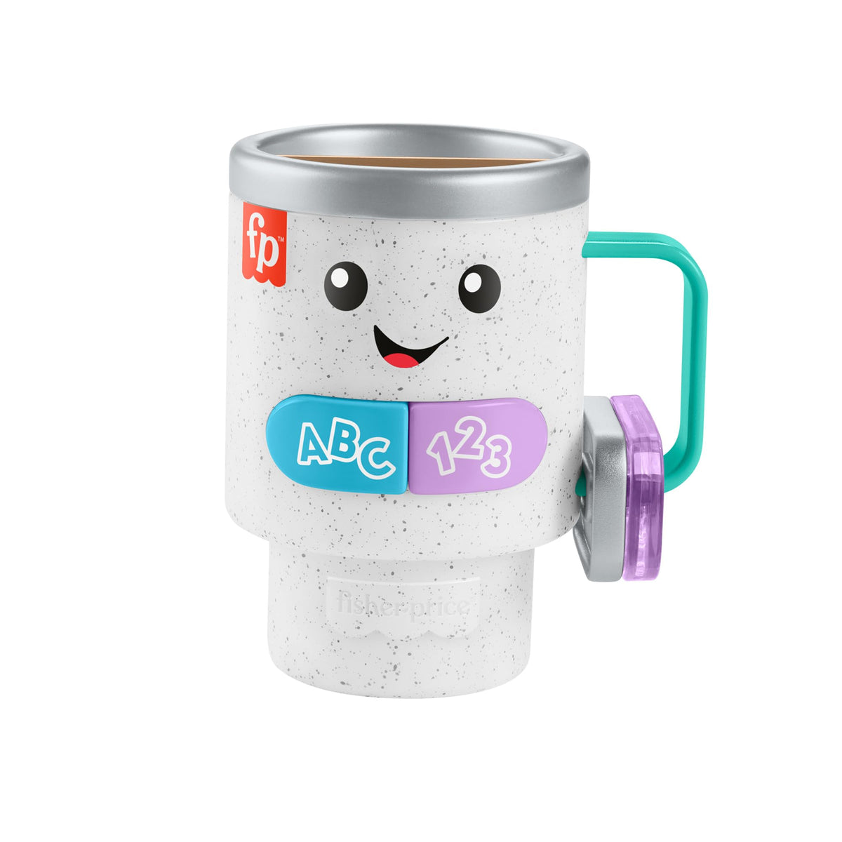 Fisher-Price Laugh & Learn Wake Up & Learn Coffee Mug – Lights, Music & Multilingual Play
