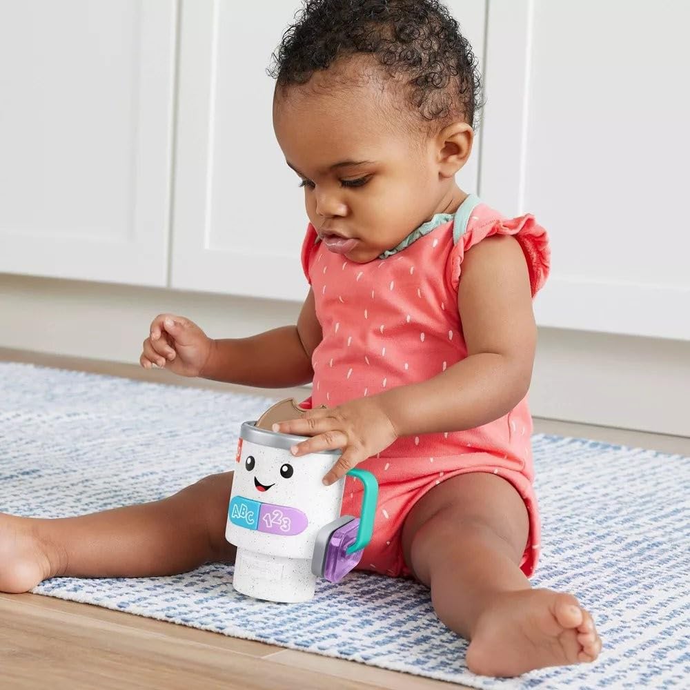 Fisher-Price Laugh & Learn Coffee Mug Toy – Lights, Songs & Early Learning for Babies 6m+