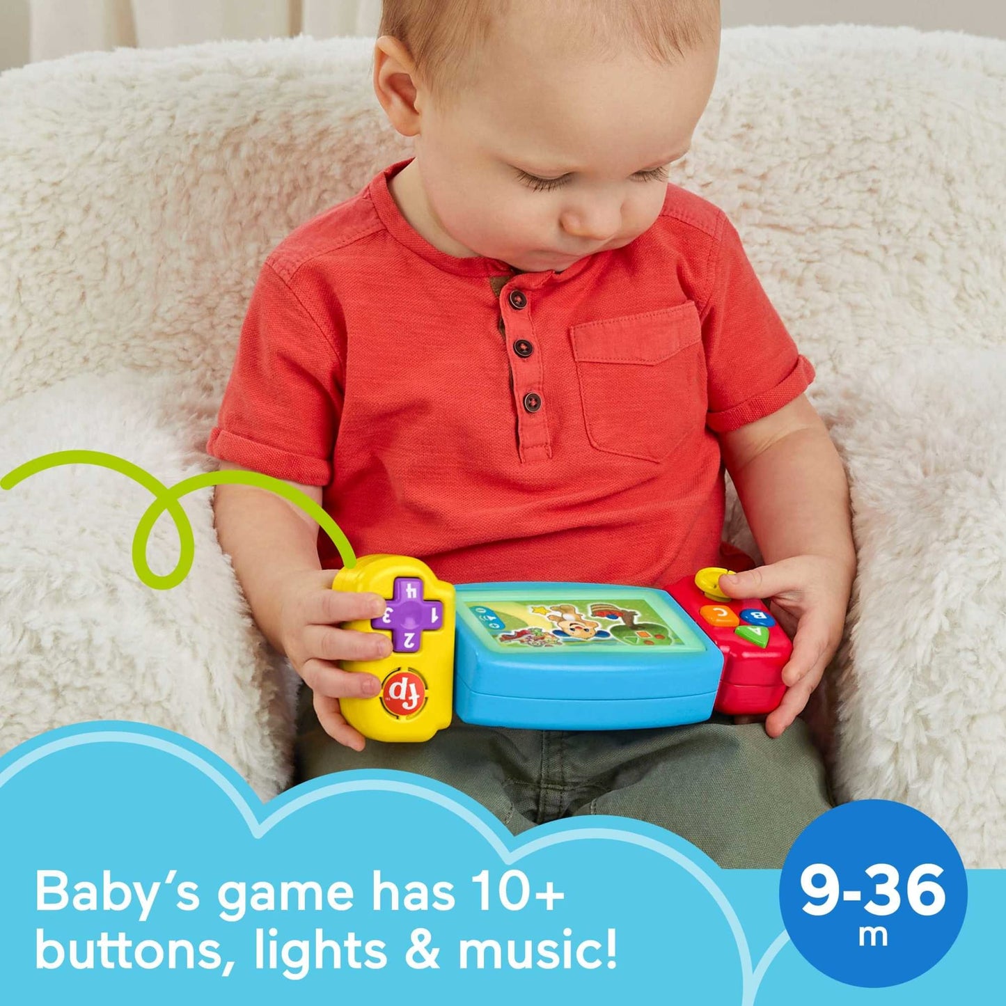 Fisher-Price Laugh & Learn Gamer - Interactive Musical Learning Toy for Infants 9+ Months