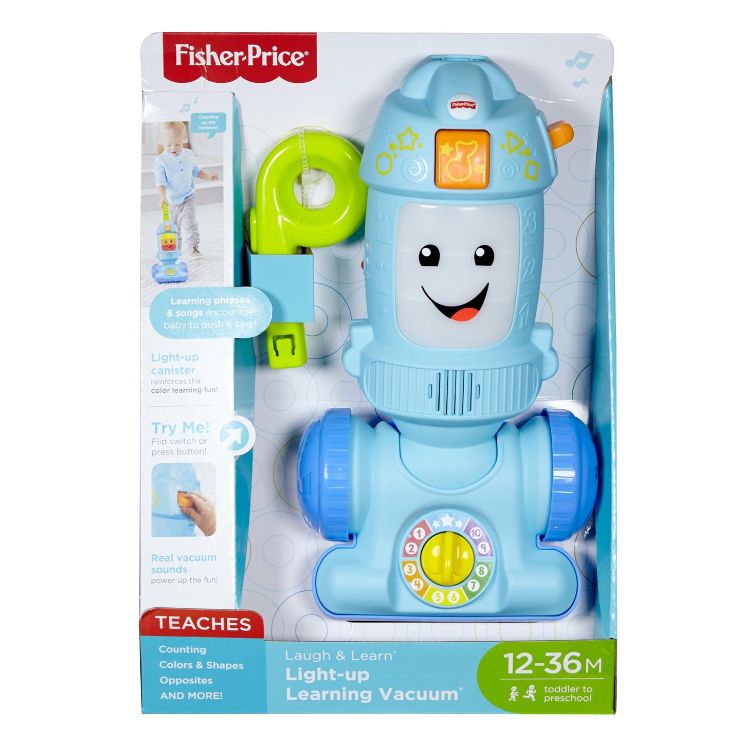 Fisher-Price Laugh and Learn Light-Up Vacuum Push Toy — Musical Learning for Toddlers