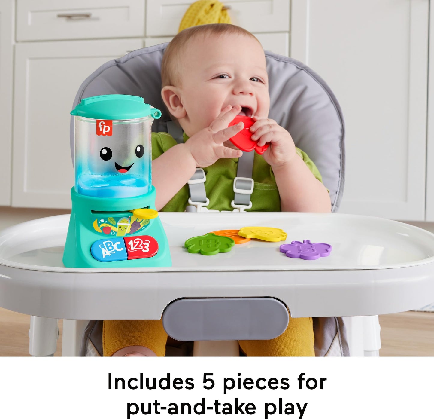 Fisher-Price Laugh & Learn Smoothie Maker Toy – Counting, Colors, Music & Lights (9m+)