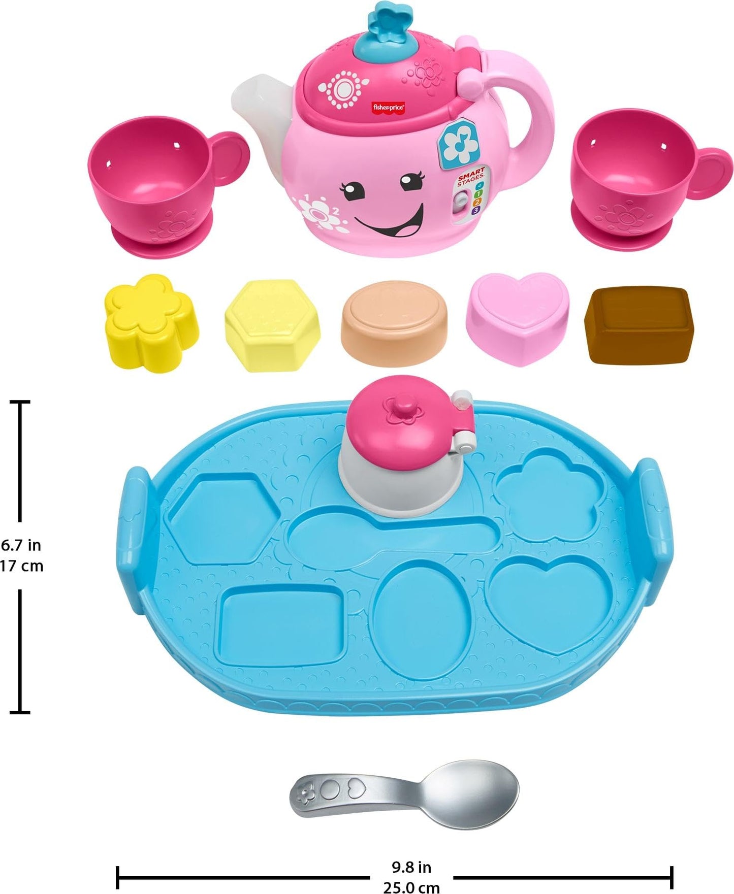 Fisher-Price Laugh & Learn Sweet Manners Tea Set — Lights, Music & 3 Smart Stages