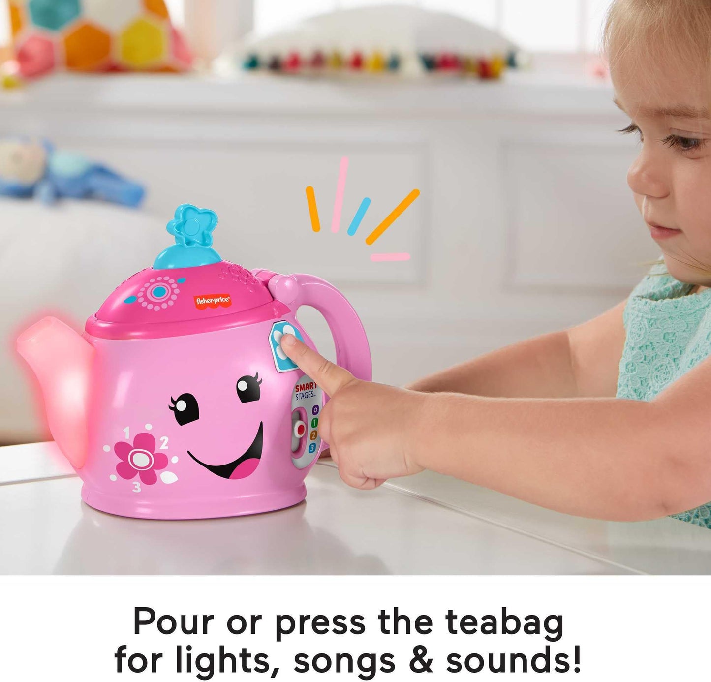 Fisher-Price Laugh & Learn Sweet Manners Tea Set — Lights, Music & 3 Smart Stages