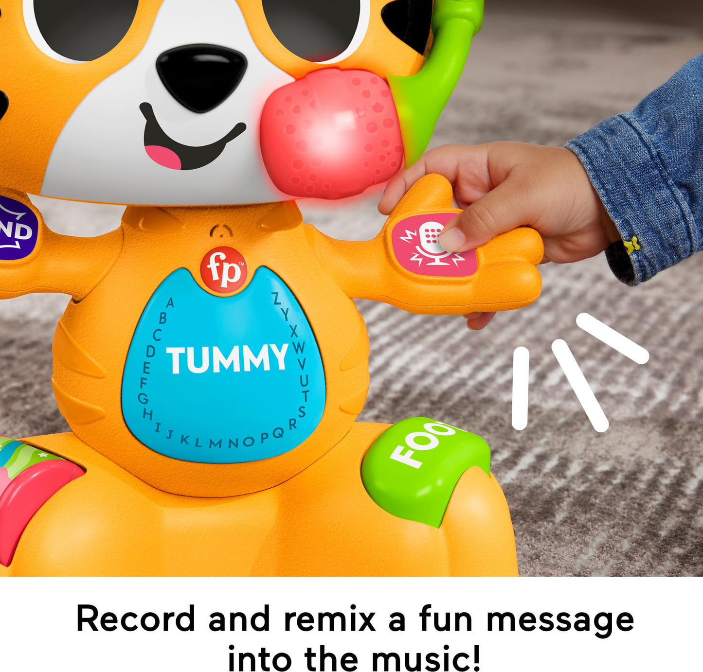 Fisher-Price Link Squad Bop & Groove Tiger — Music & Lights Toy for 9+ Months