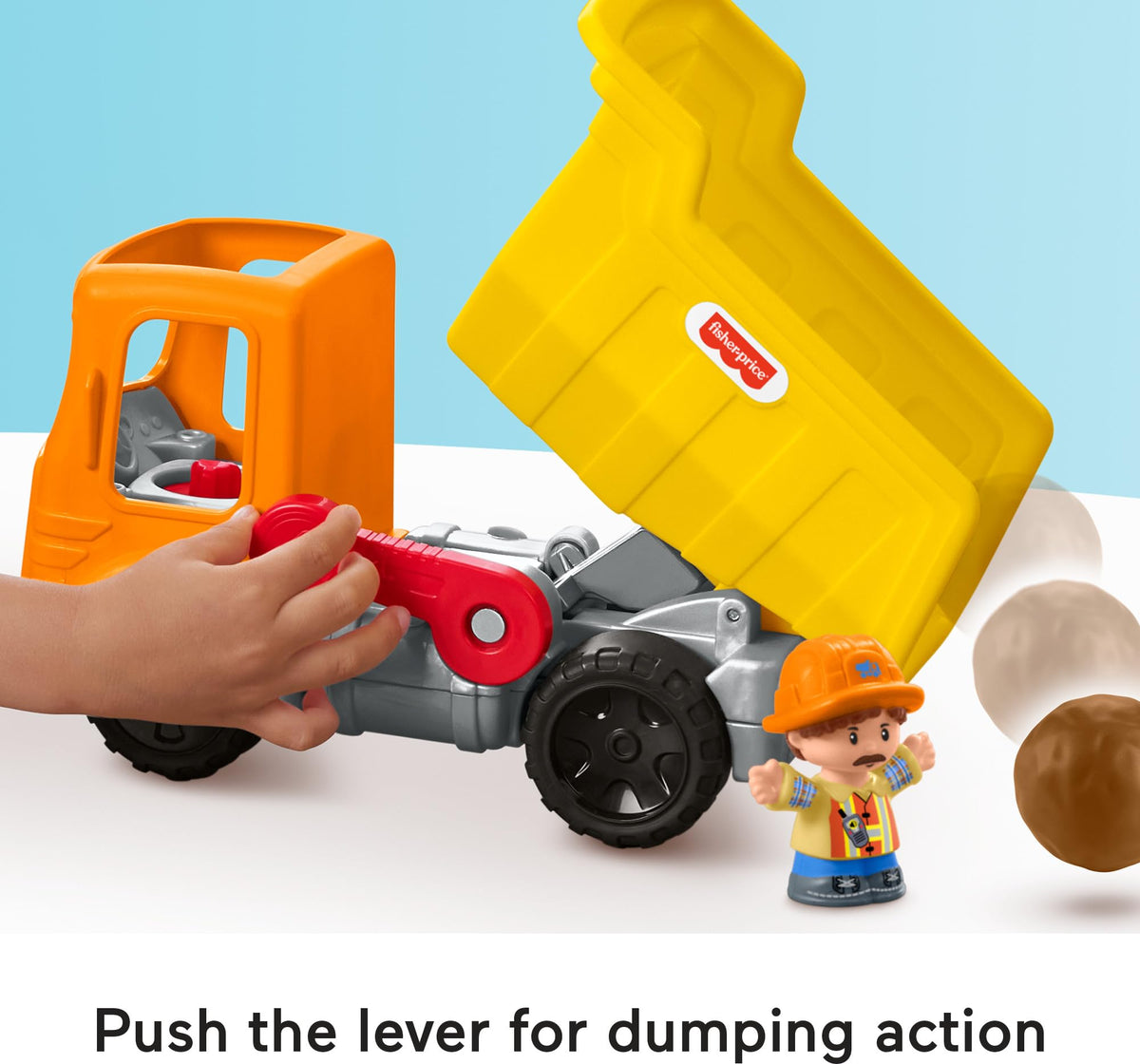 Fisher-Price Little People Work Together Dump Truck – Musical Toddler Construction Toy
