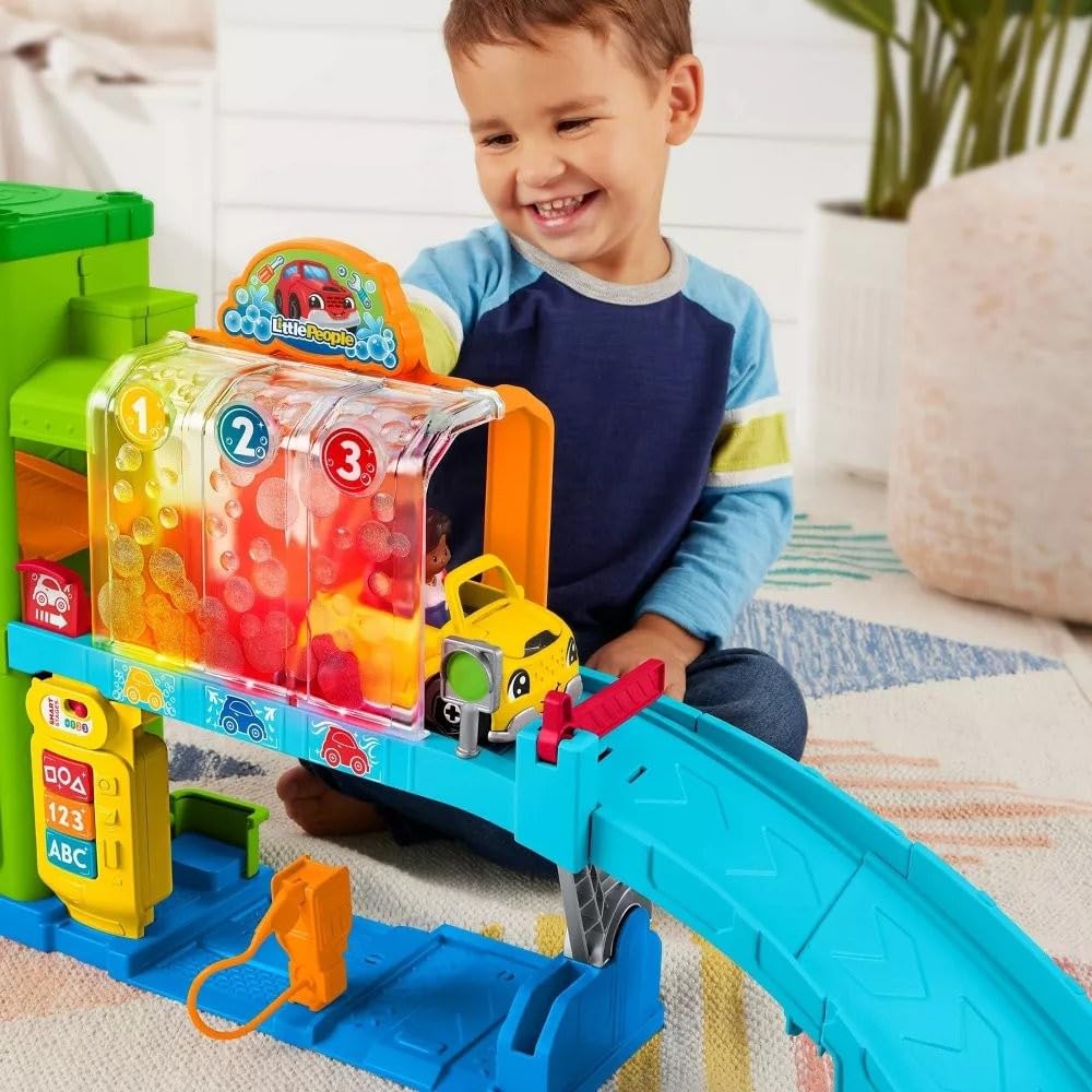 Fisher-Price Little People Light-Up Learning Garage | Interactive Toddler Playset