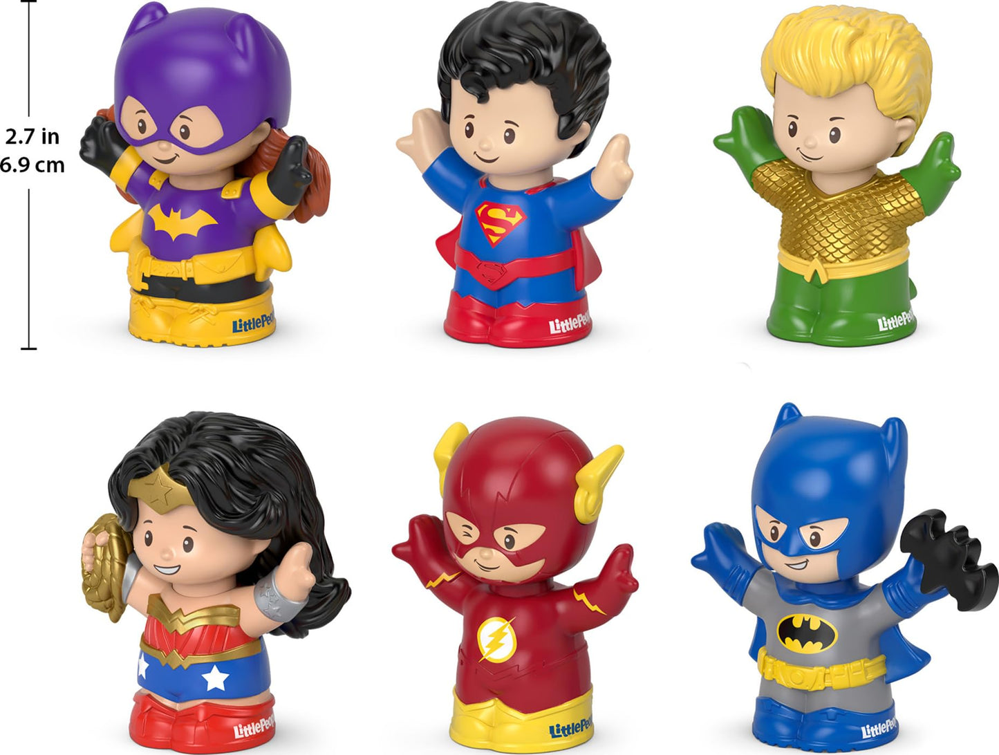 Fisher-Price Little People DC Super Friends Crime-Fighting Figure Pack — 6 Toddler-Size Heroes for Pretend Play (Amazon Exclusive)