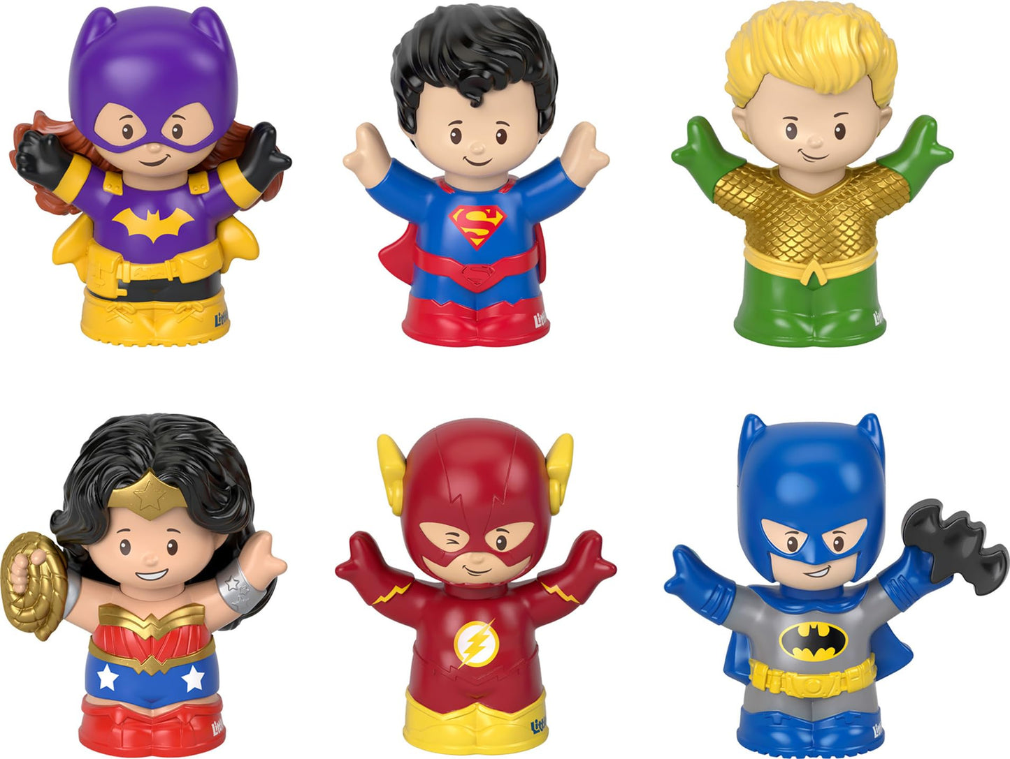 Fisher-Price Little People DC Super Friends Crime-Fighting Figure Pack — 6 Toddler-Size Heroes for Pretend Play (Amazon Exclusive)