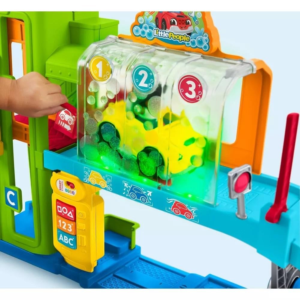 Fisher-Price Little People Light-Up Learning Garage | Interactive Toddler Playset