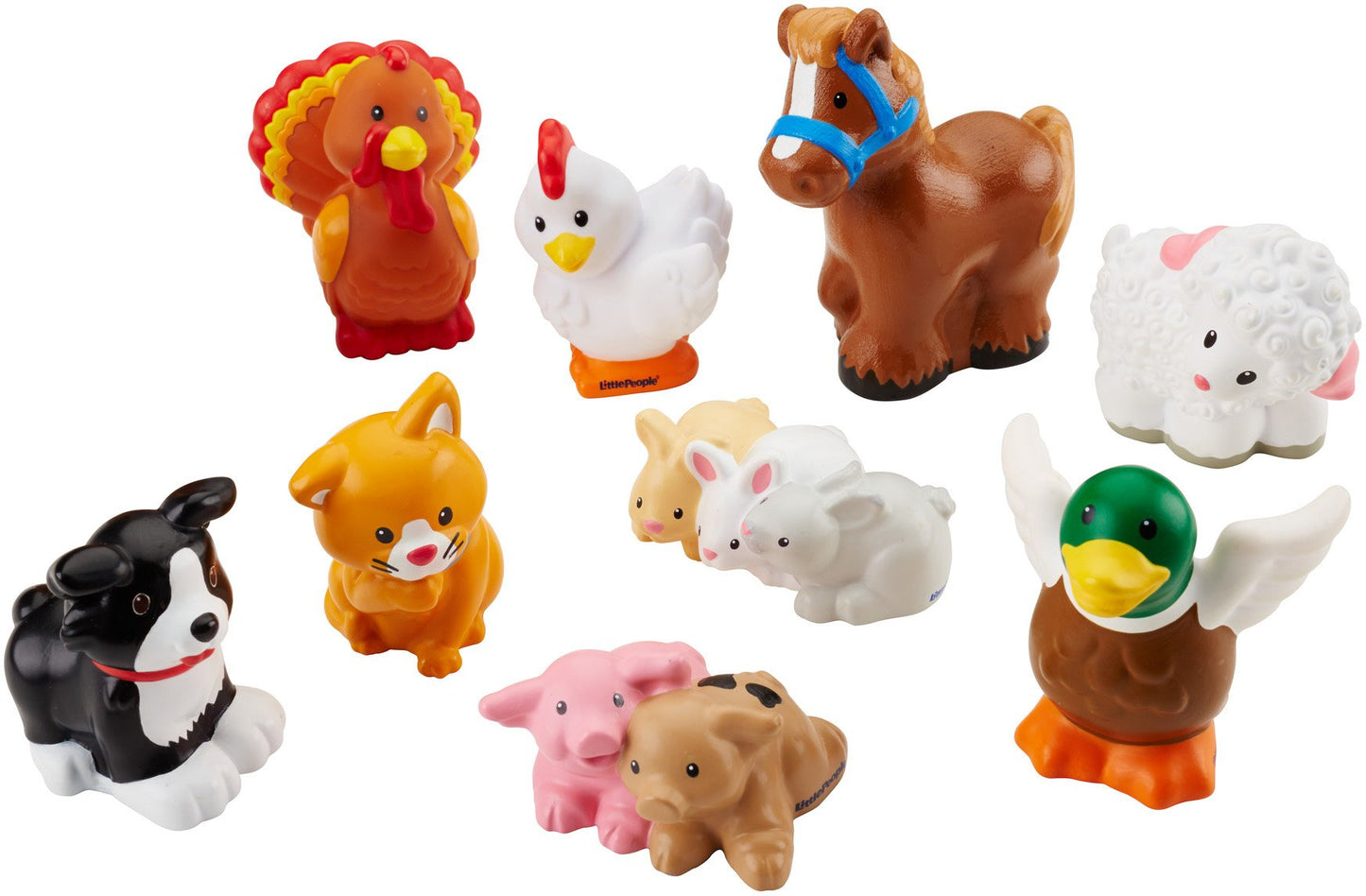 Fisher-Price Little People Farm Animal Friends: 9 Animal Figures for Kid-Sized Play