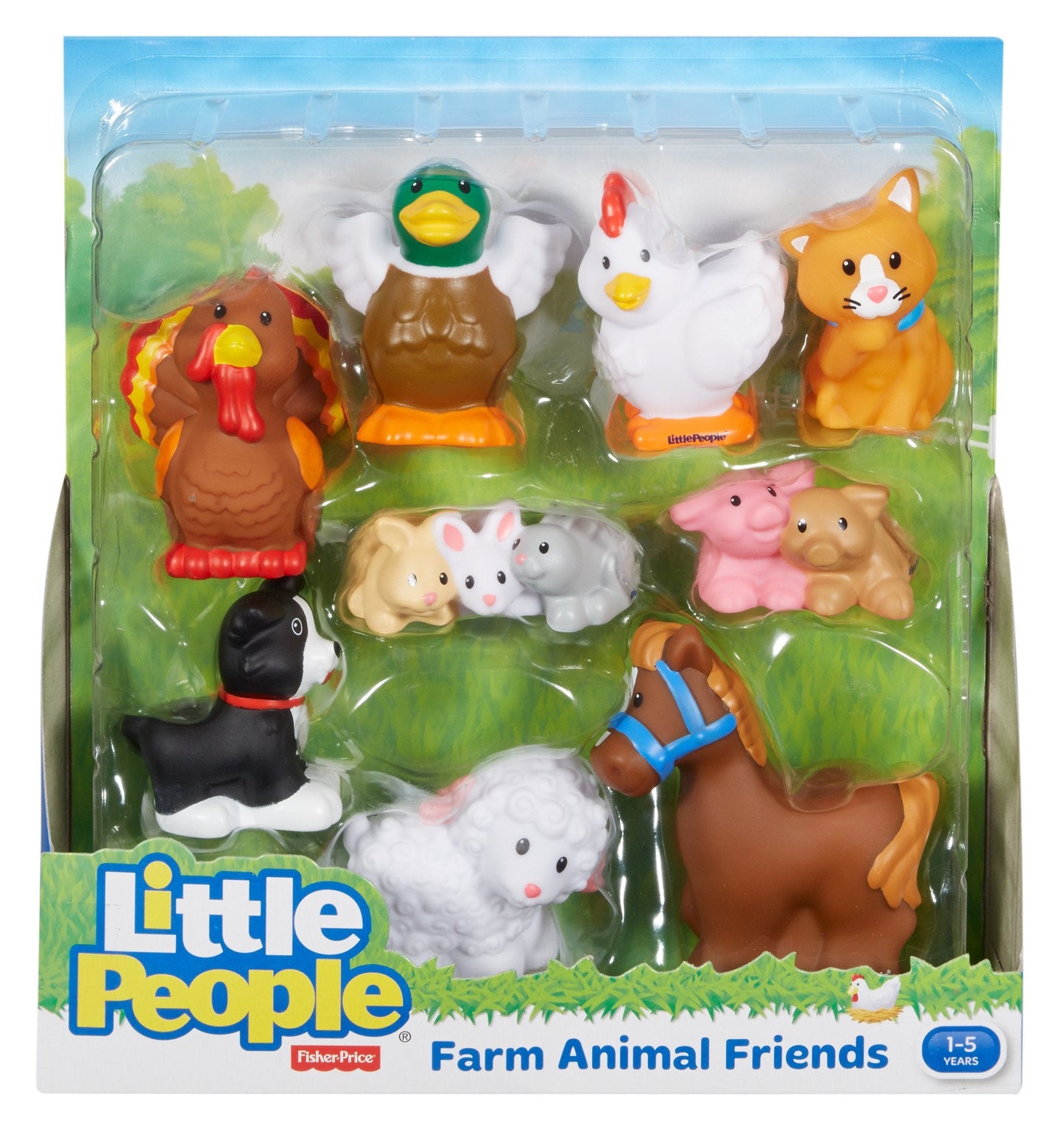 Fisher-Price Little People Farm Animal Friends: 9 Animal Figures for Kid-Sized Play