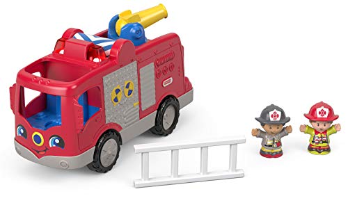 Fisher-Price Little People Helping Others Fire Truck with Music & Lights – 2 Firefighters, 1+ Years