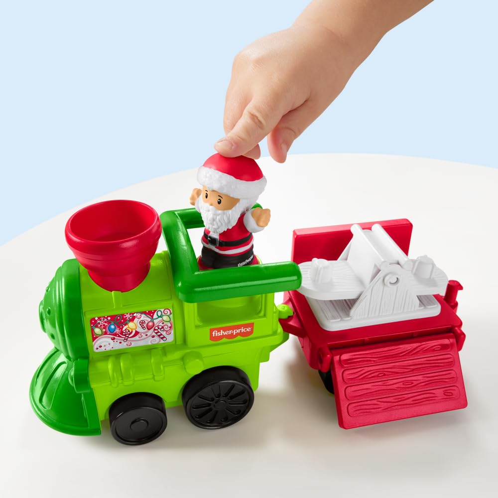 Fisher-Price Little People Musical Christmas Train with Santa, Elf & Reindeer | Toddler Pretend Play 1+