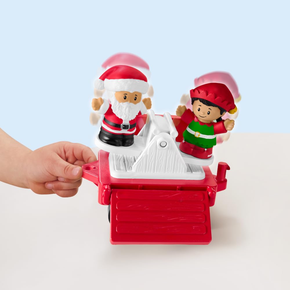 Fisher-Price Little People Musical Christmas Train with Santa, Elf & Reindeer | Toddler Pretend Play 1+