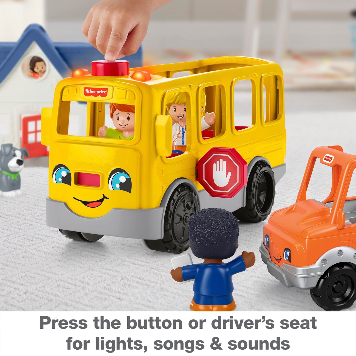 Fisher-Price Little People Ready for Summer Gift Set – Interactive Play House & Musical School Bus
