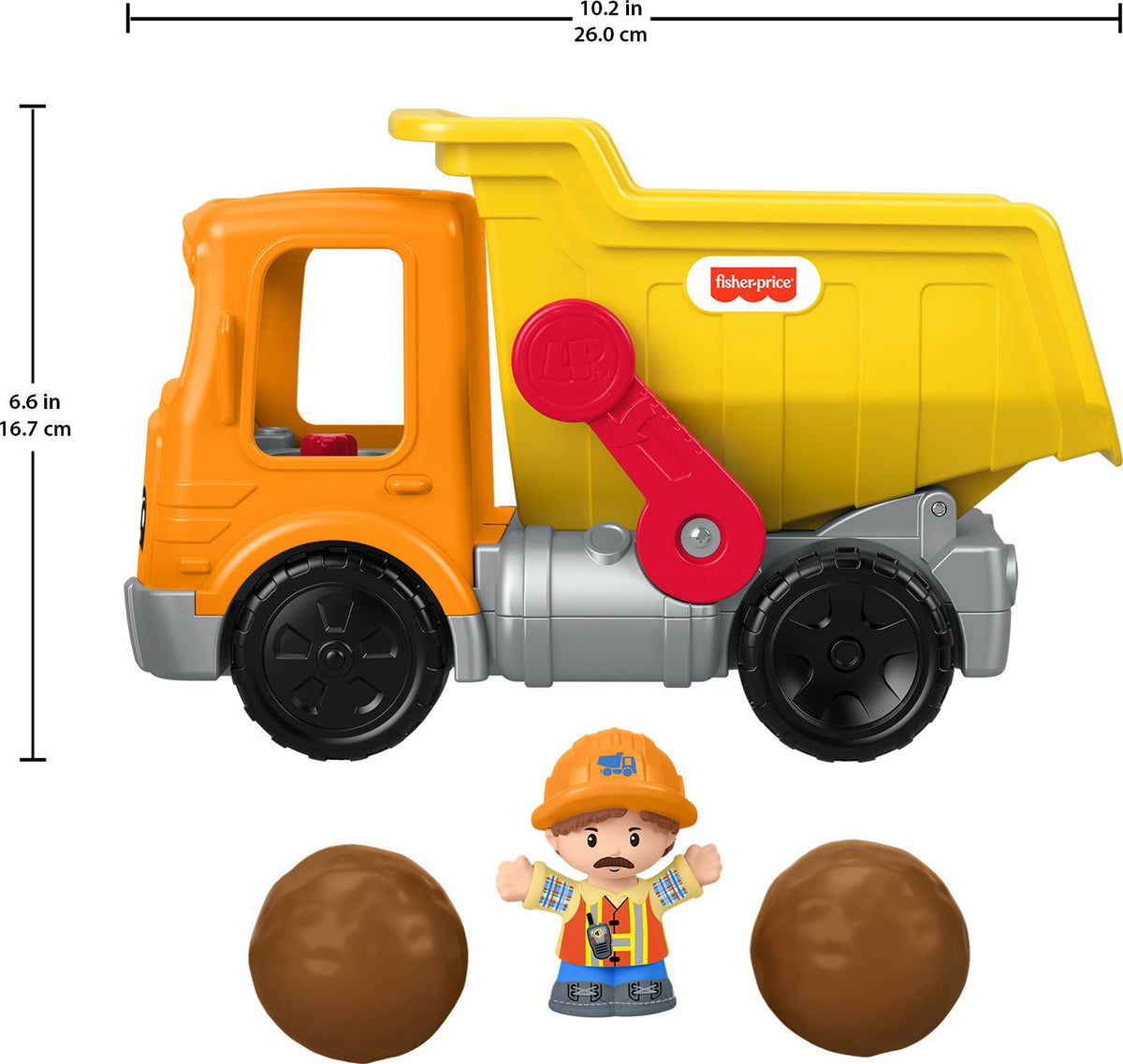 Fisher-Price Little People Work Together Dump Truck – Musical Toddler Construction Toy